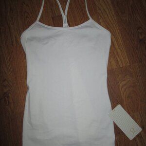 Womens LULULEMON LULU POWER Y TANK TOP w/ shelf bra sz 8 NWT